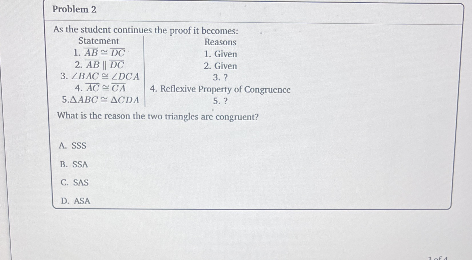 Can you explain how you got the answer? Problem 2
