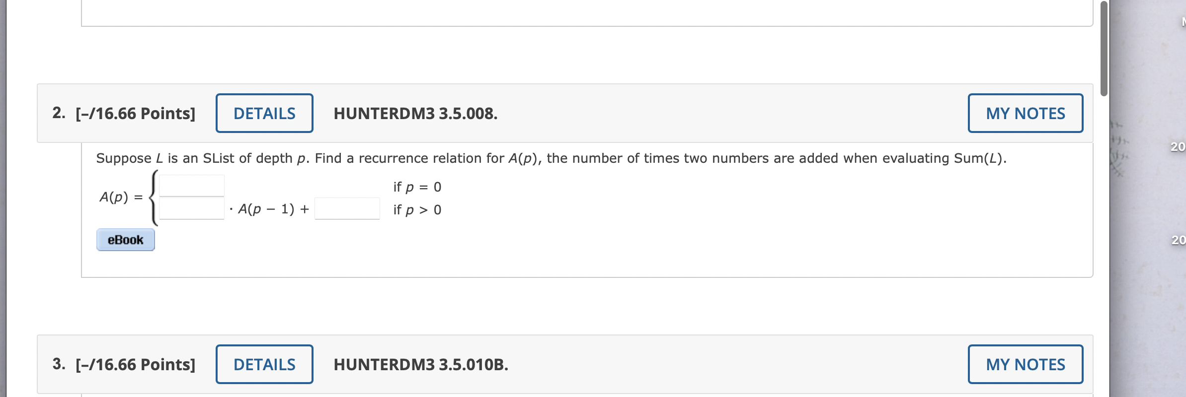 help me solve this 2. [-/16.66 Points] DETAILS