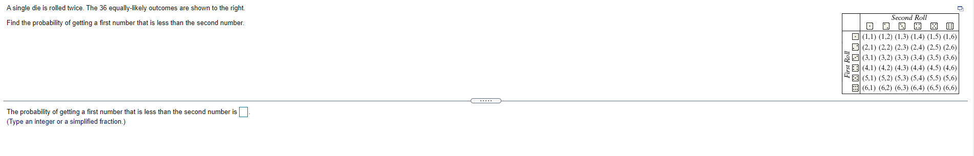 Probability question help. A single die is rolled