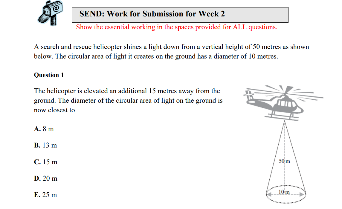 SEND: Work for Submission for Week 2 Show the