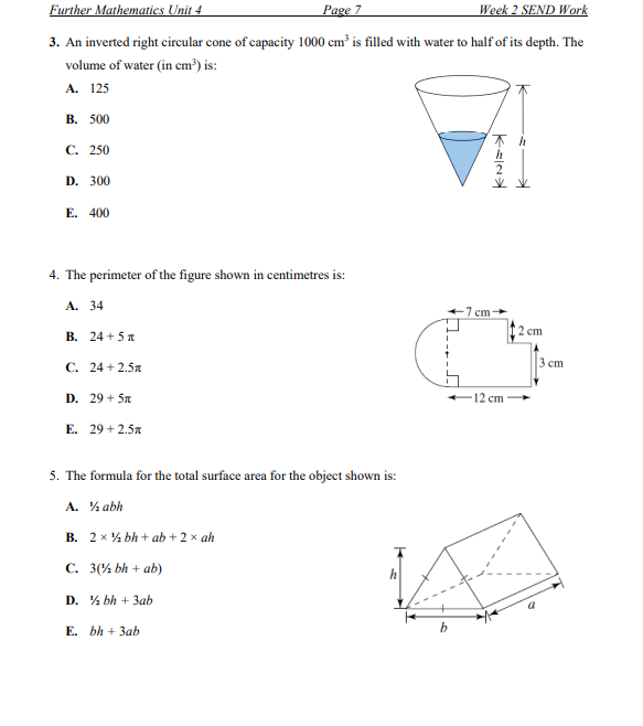 SEND: Work for Submission for Week 2 Show the