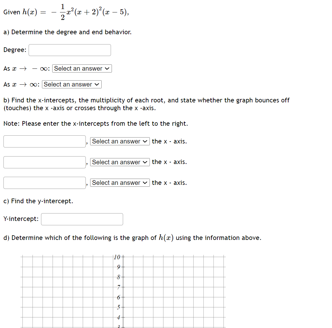 Given h(&2) : gym l 2)2(:12 5), a} Determine the