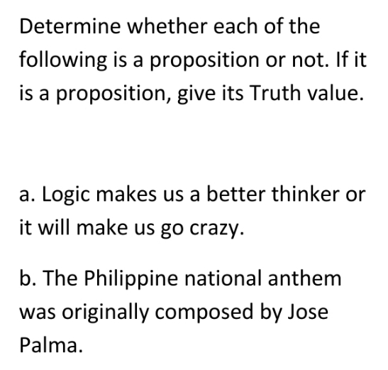 Determine whether each of the following is a