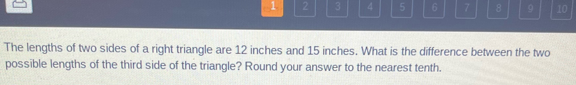 14 5 10 The lengths of two sides of a right