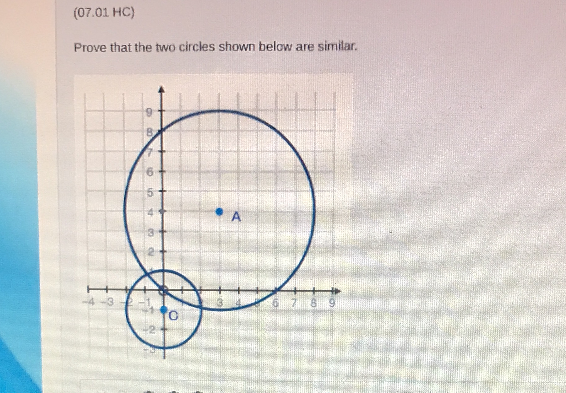 (07.01 HC) Prove that the two circles shown below