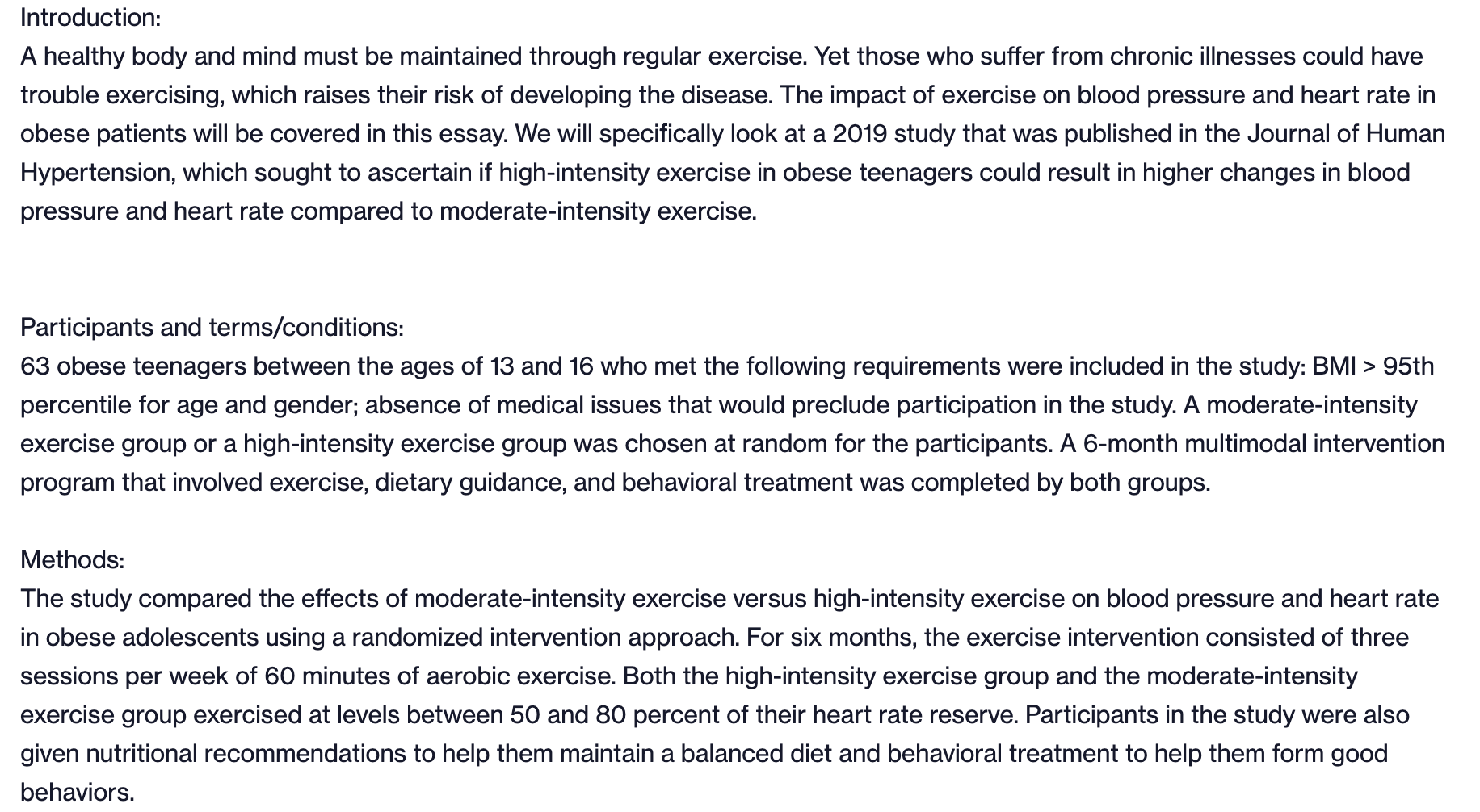 I need help on the body paragraph, as to add more