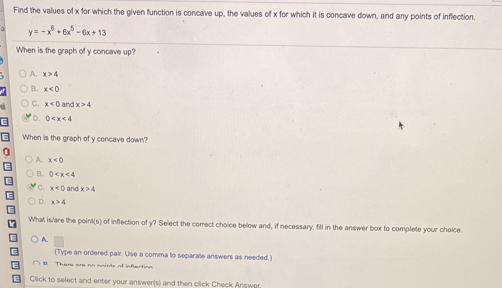 Solve the last part of the question. What is/are