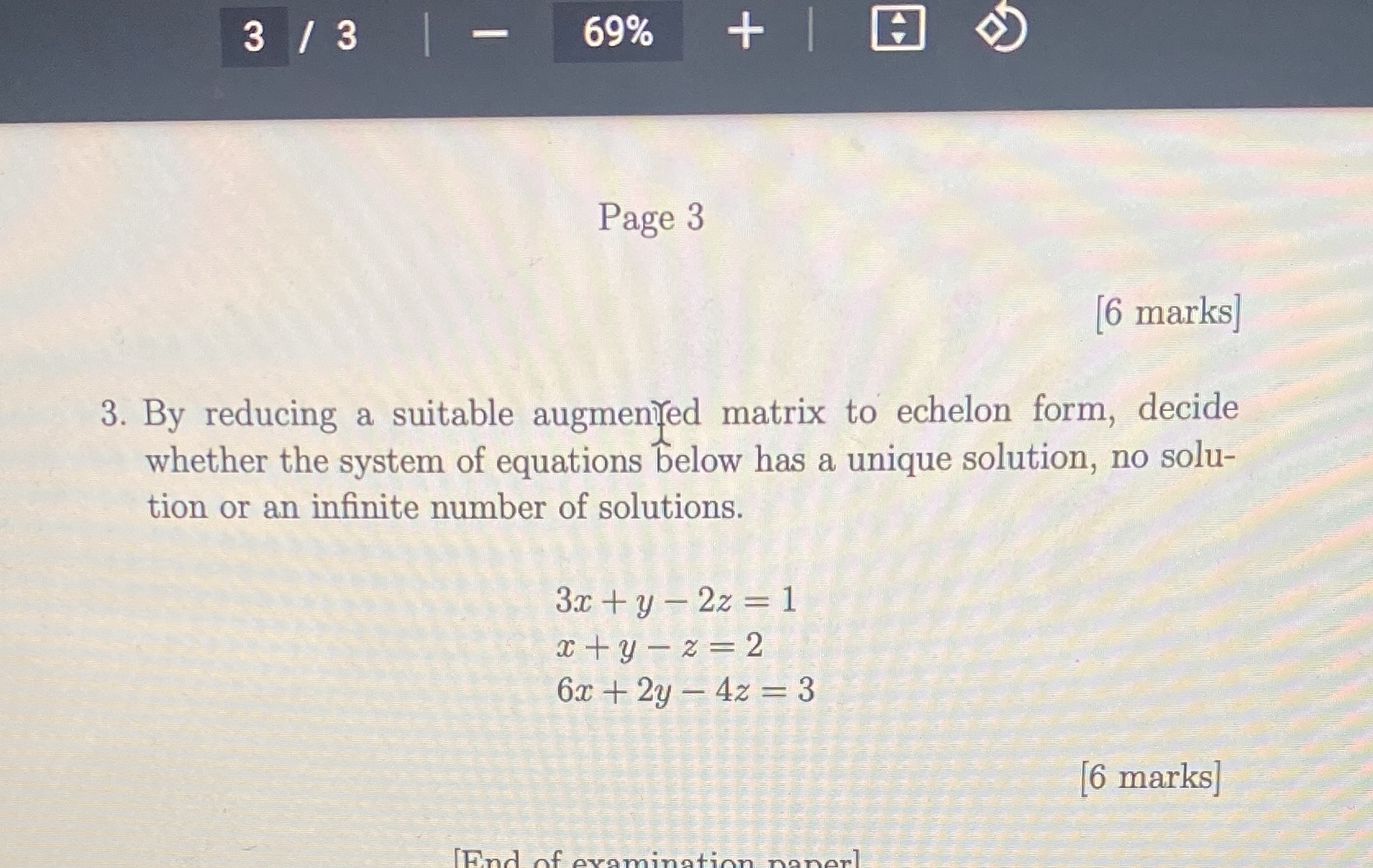 3 /3 - 69% + Page 3 [6 marks] 3. By reducing a