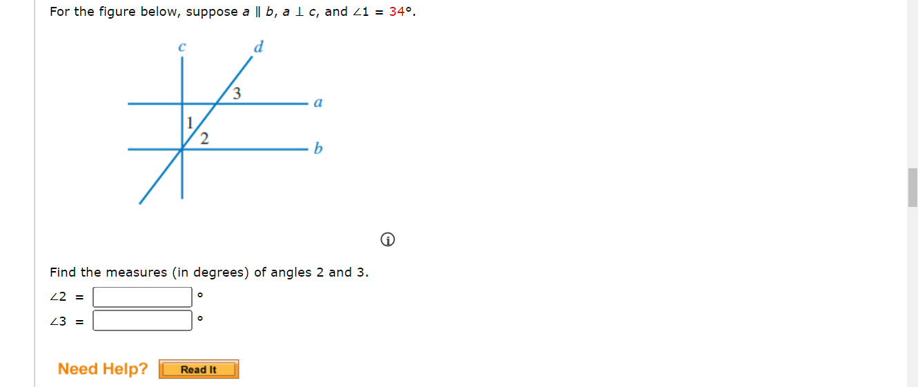 For the figure below, suppose a ll b, a I c, and