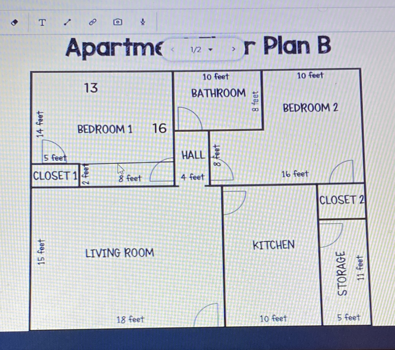 Apartment floor plan T Apartme 12. r Plan B 10