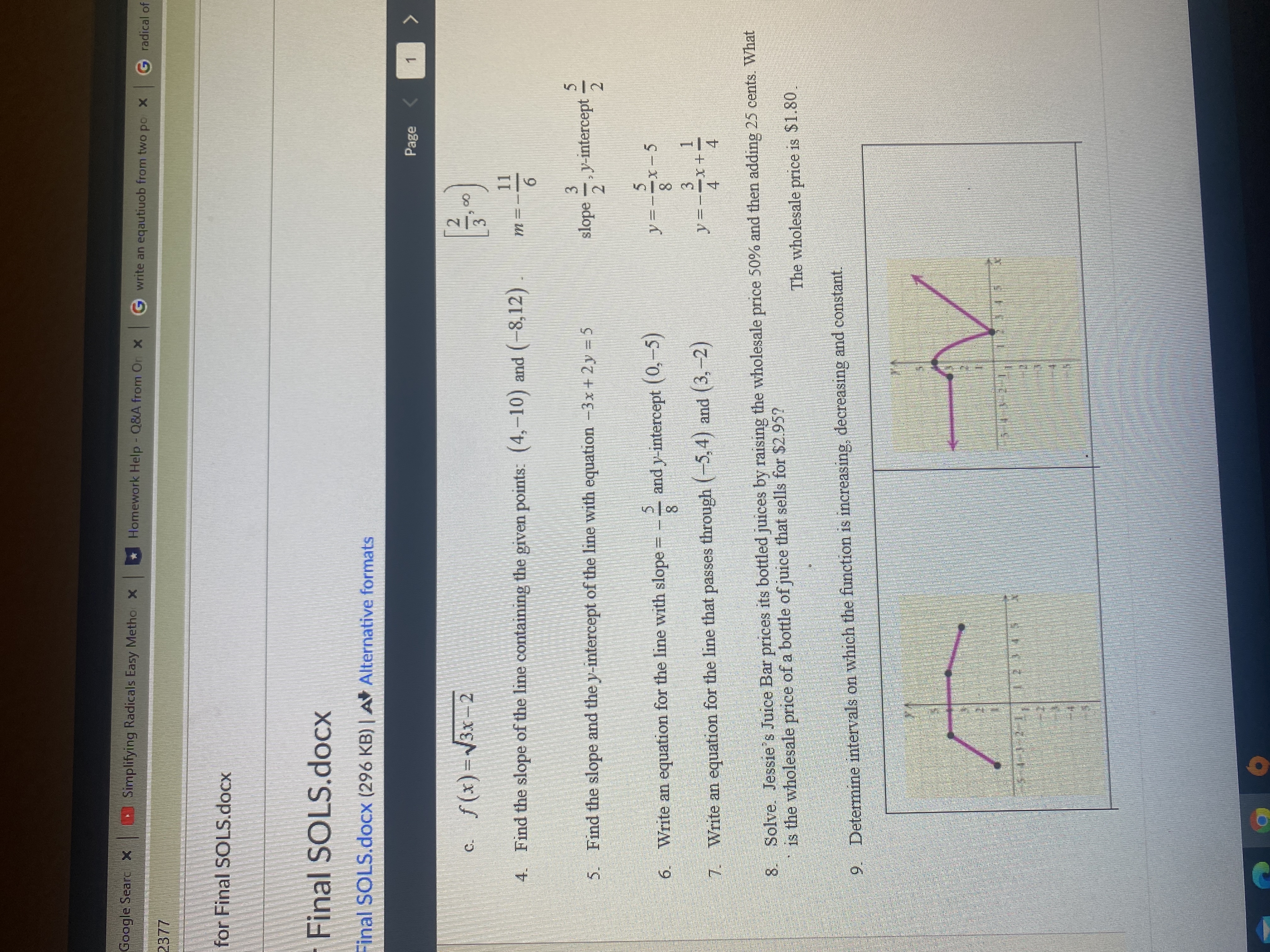 please help me solve question 8 I have the answer