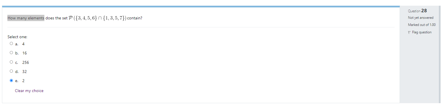 Question 28 Not yet answered How many elements
