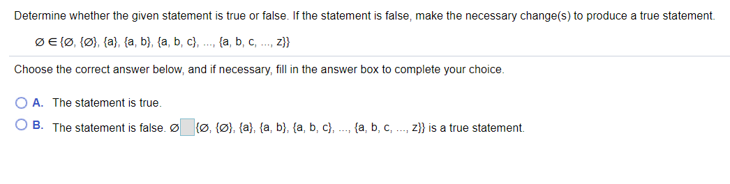 Question help please. Determine whether the given