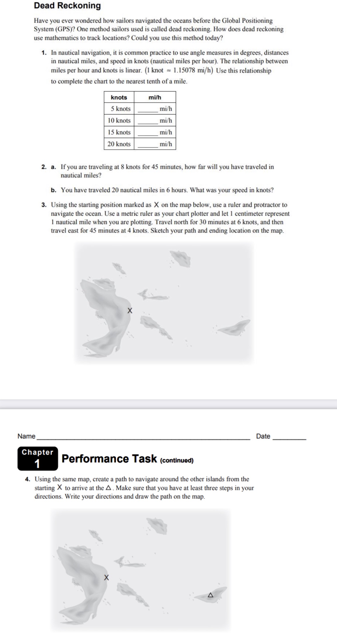 Please show steps Dead Reckoning Have you ever