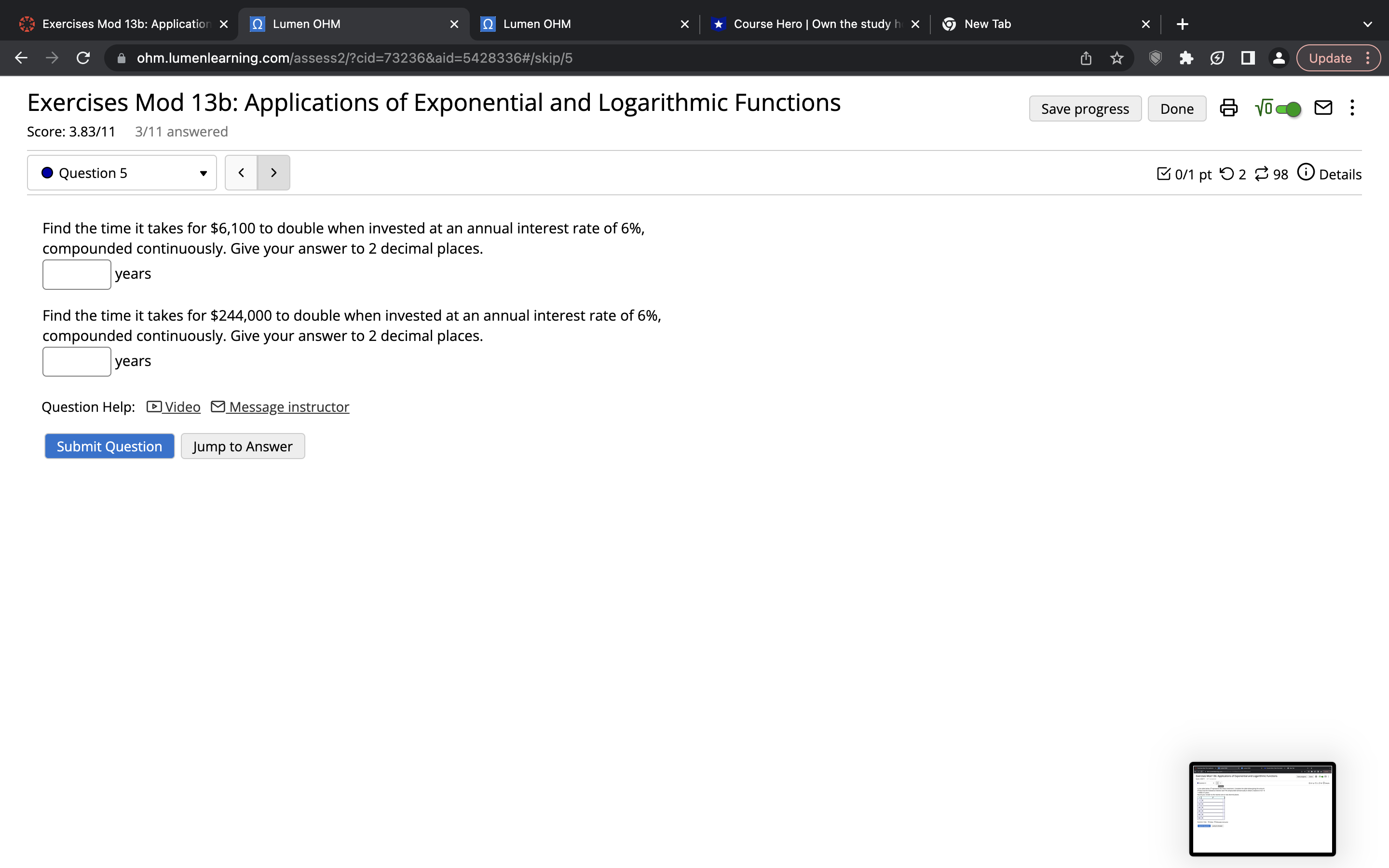 Exercises Mod 13b: Application X Q Lumen OHM X Q