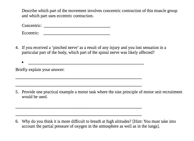 Describe which part of the movement involves