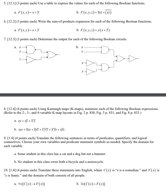 THiIS isDiscrete Mathematics 5. [12.1] (3 points
