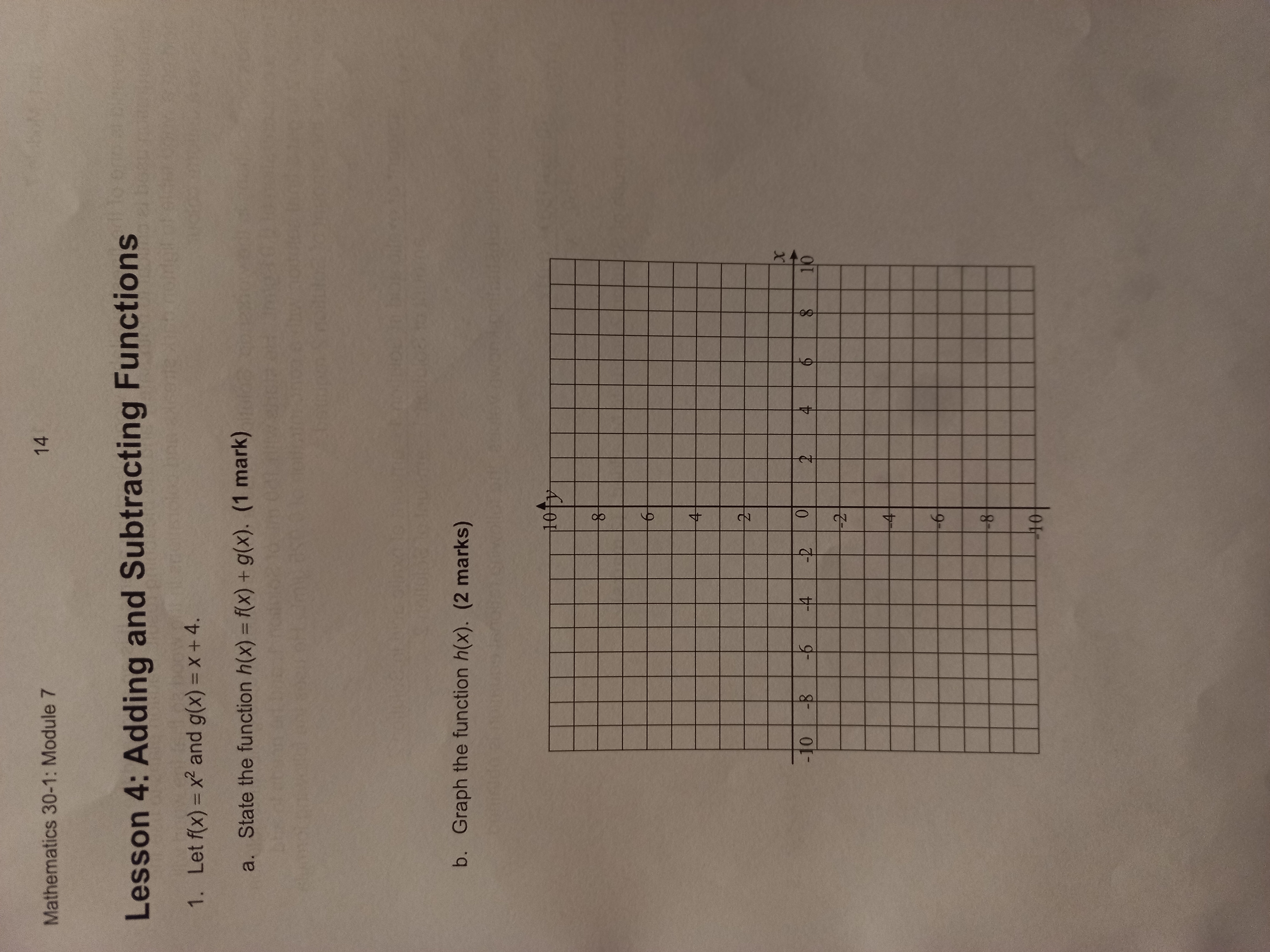 Mathematics 30-1: Module 7 13 4. Oxalic acid is