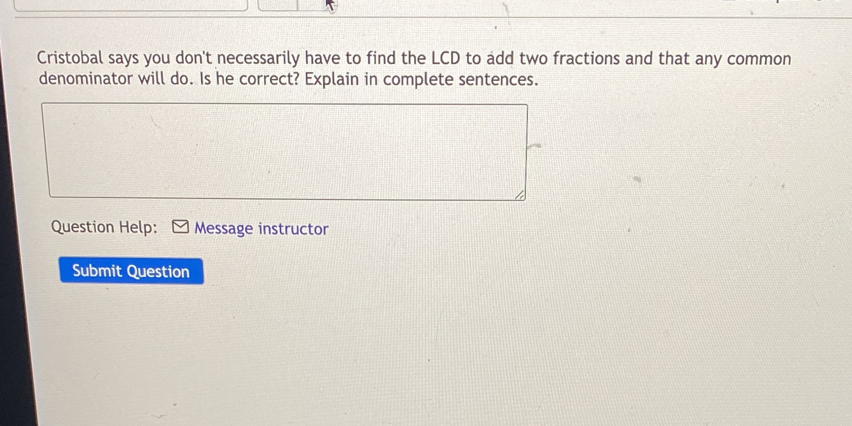 Cristobal says you don't necessarily have to