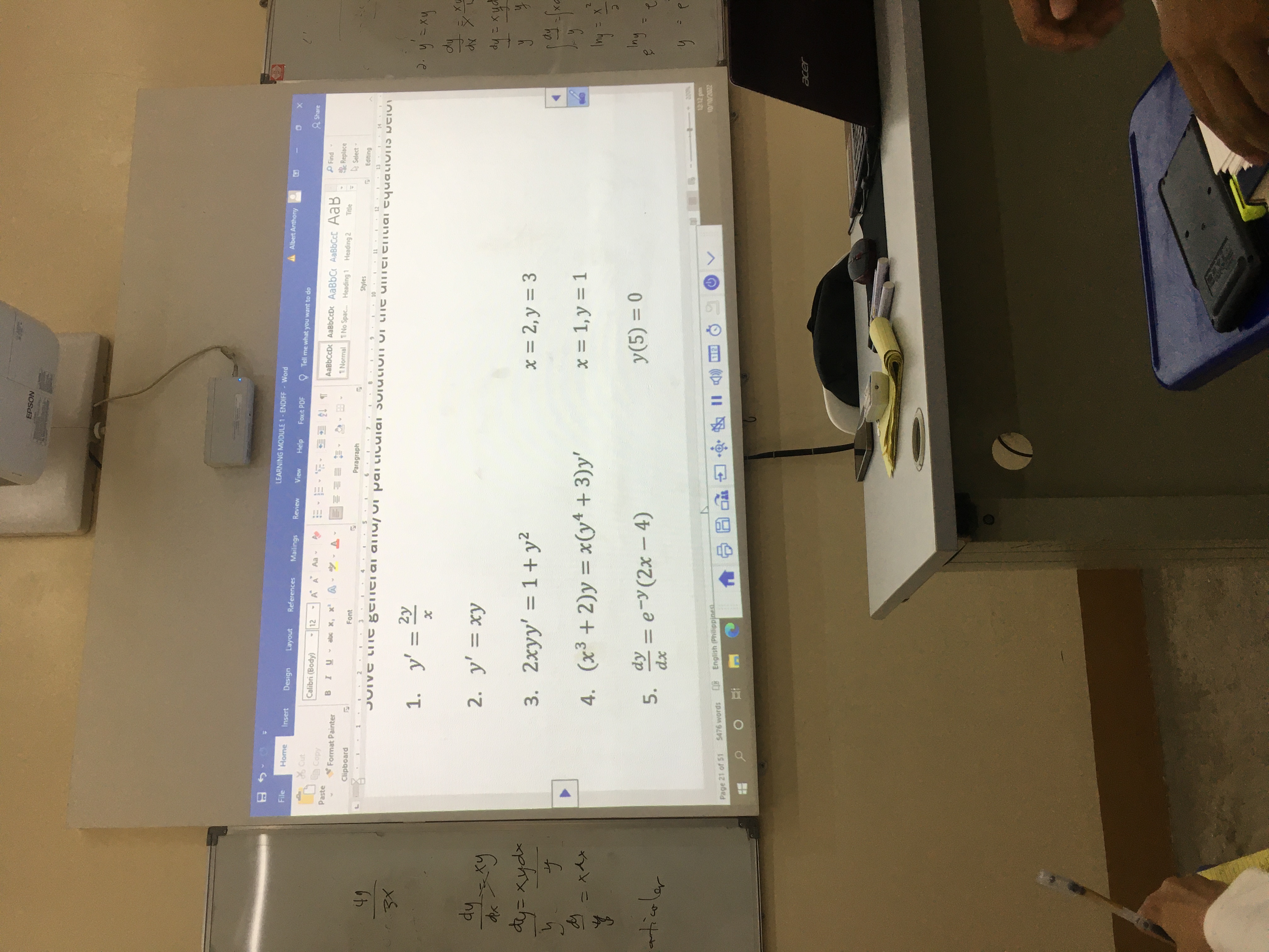 Solve for items 1, 4 and 5 only. Show the