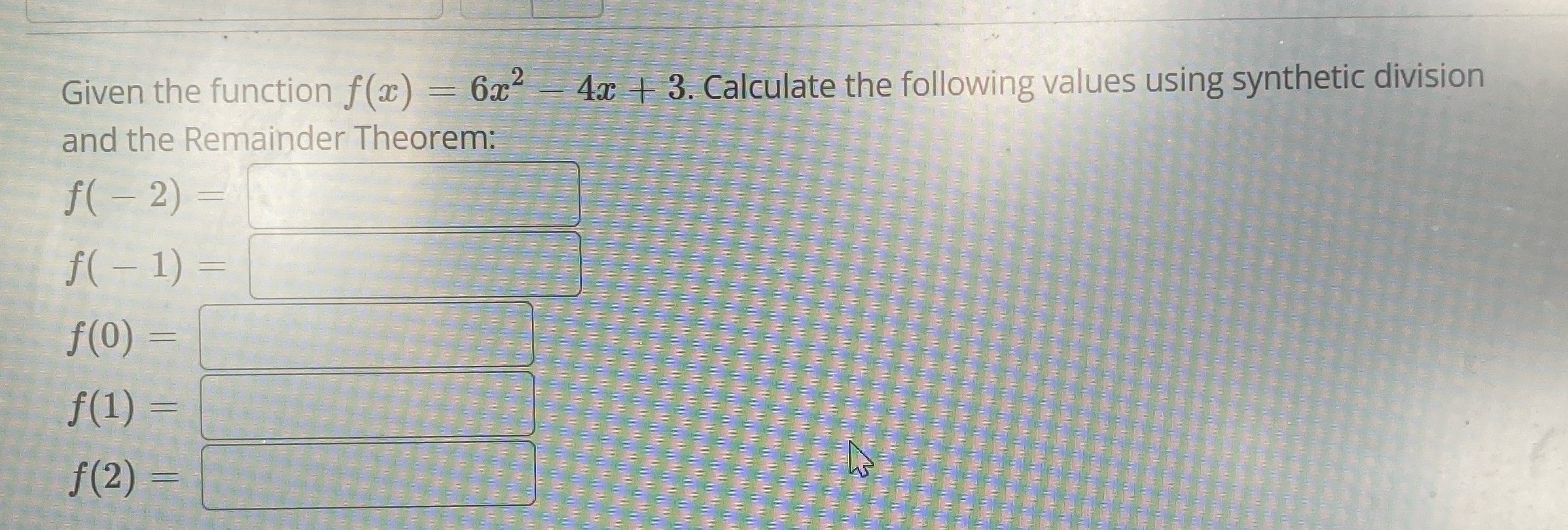 Given the function f(a) = 6ac - 4ac + 3.