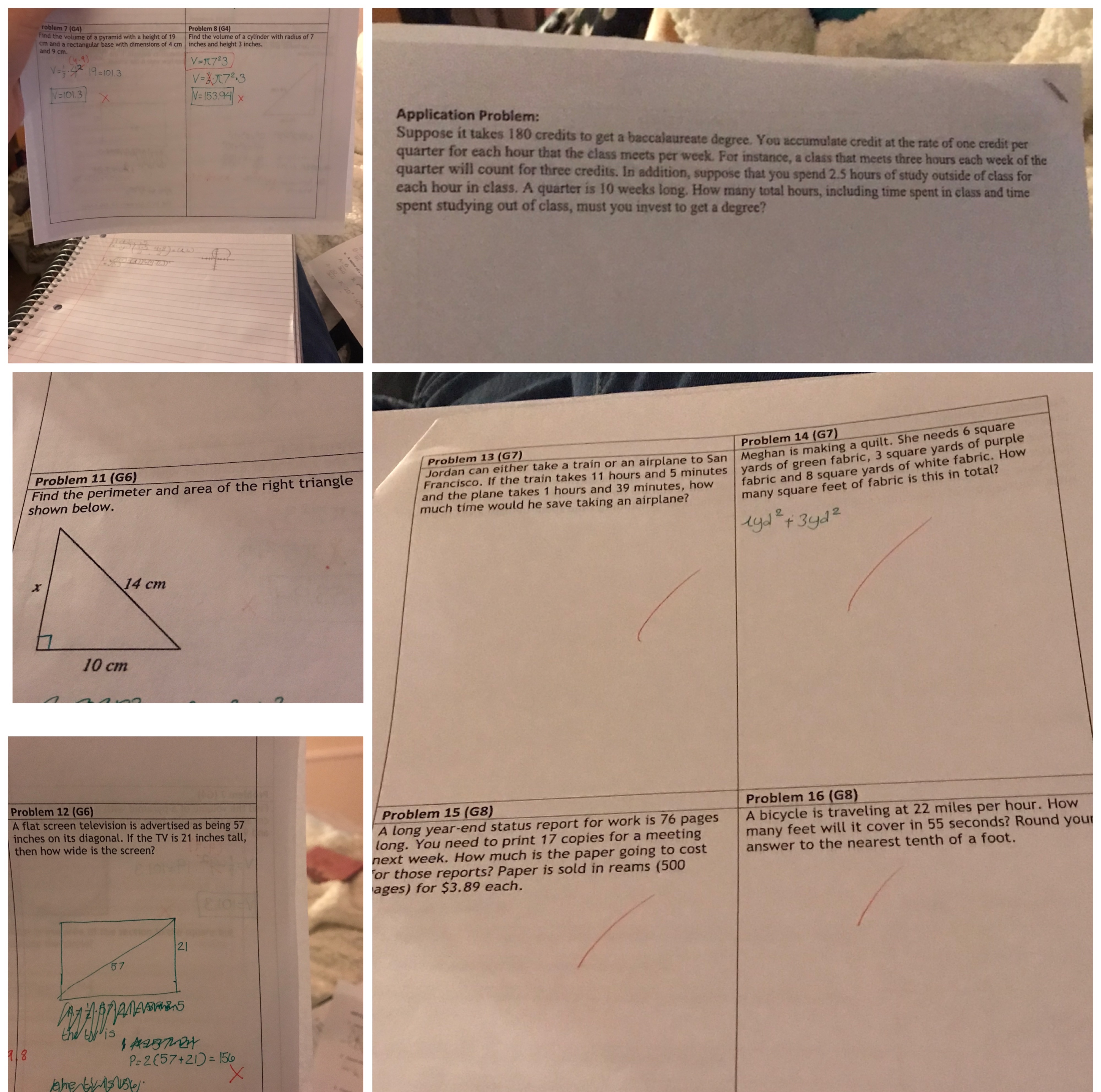 Help please with these questions problem 7 (G4)