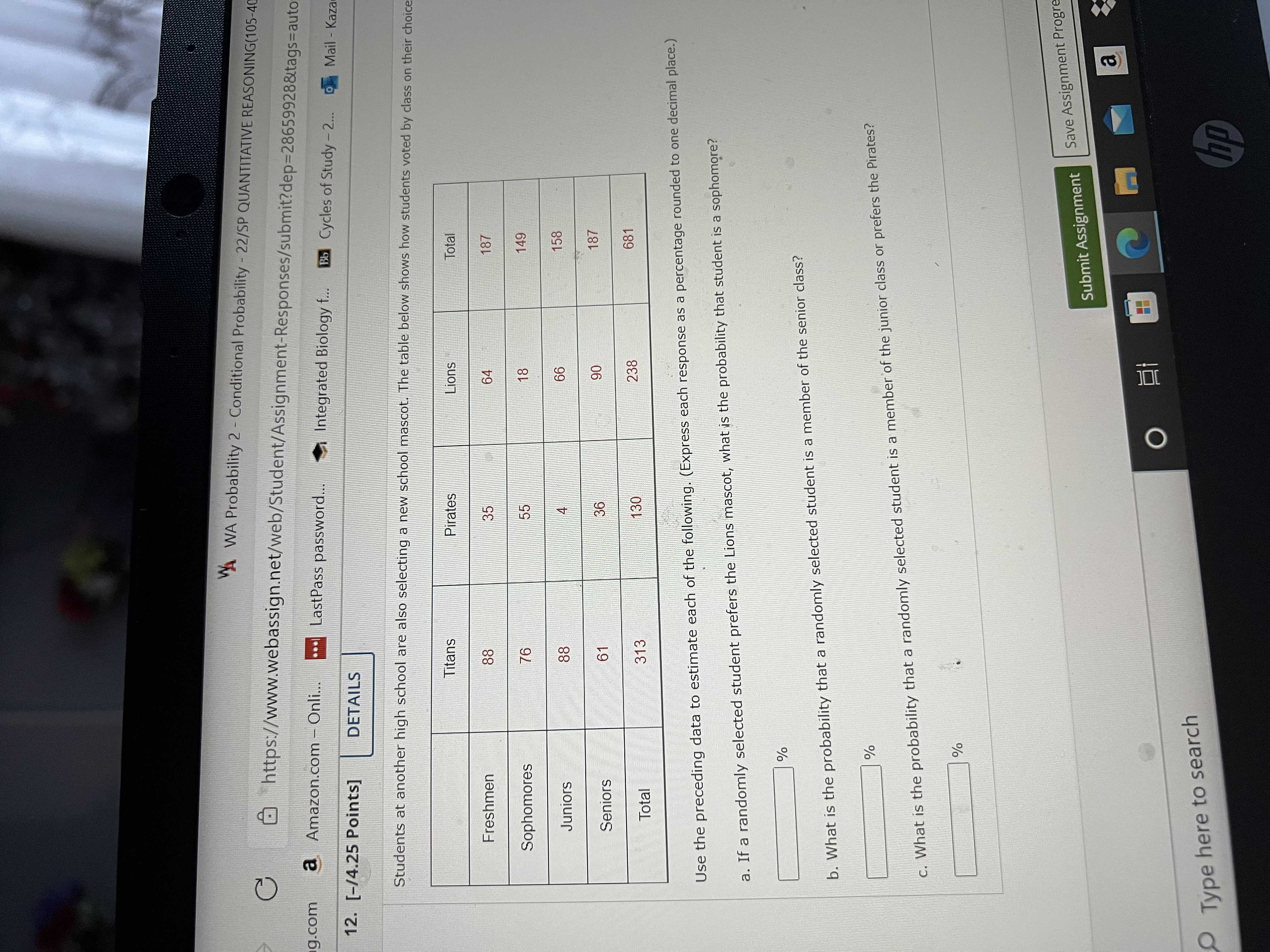 C WA WA Probability 2 - Conditional Probability -