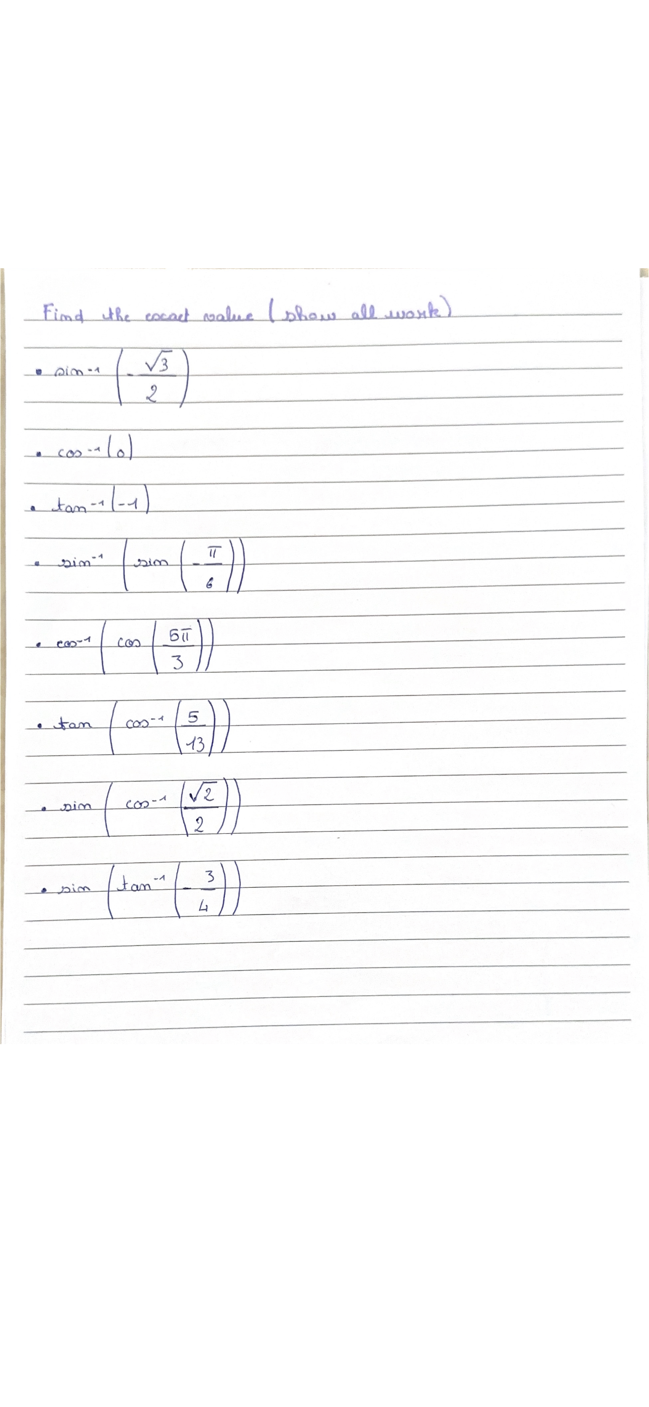 Find the cocact value ( phow all wants ) . Dim -1