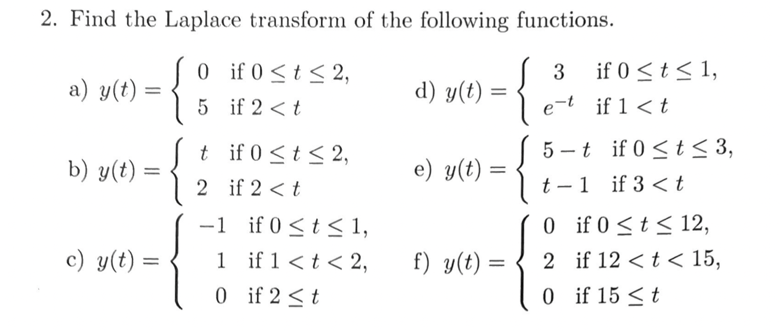 please help me find the laplace transform of #