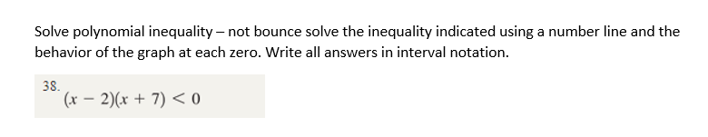Solve polynomial inequality - not bounce solve