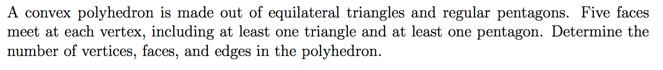 A convex polyhedron is made out of equilateral
