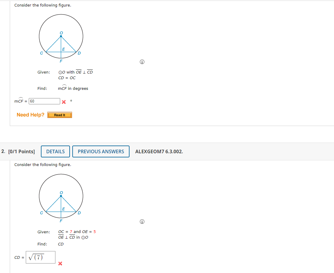 Consider the following figure. C Given: OO with