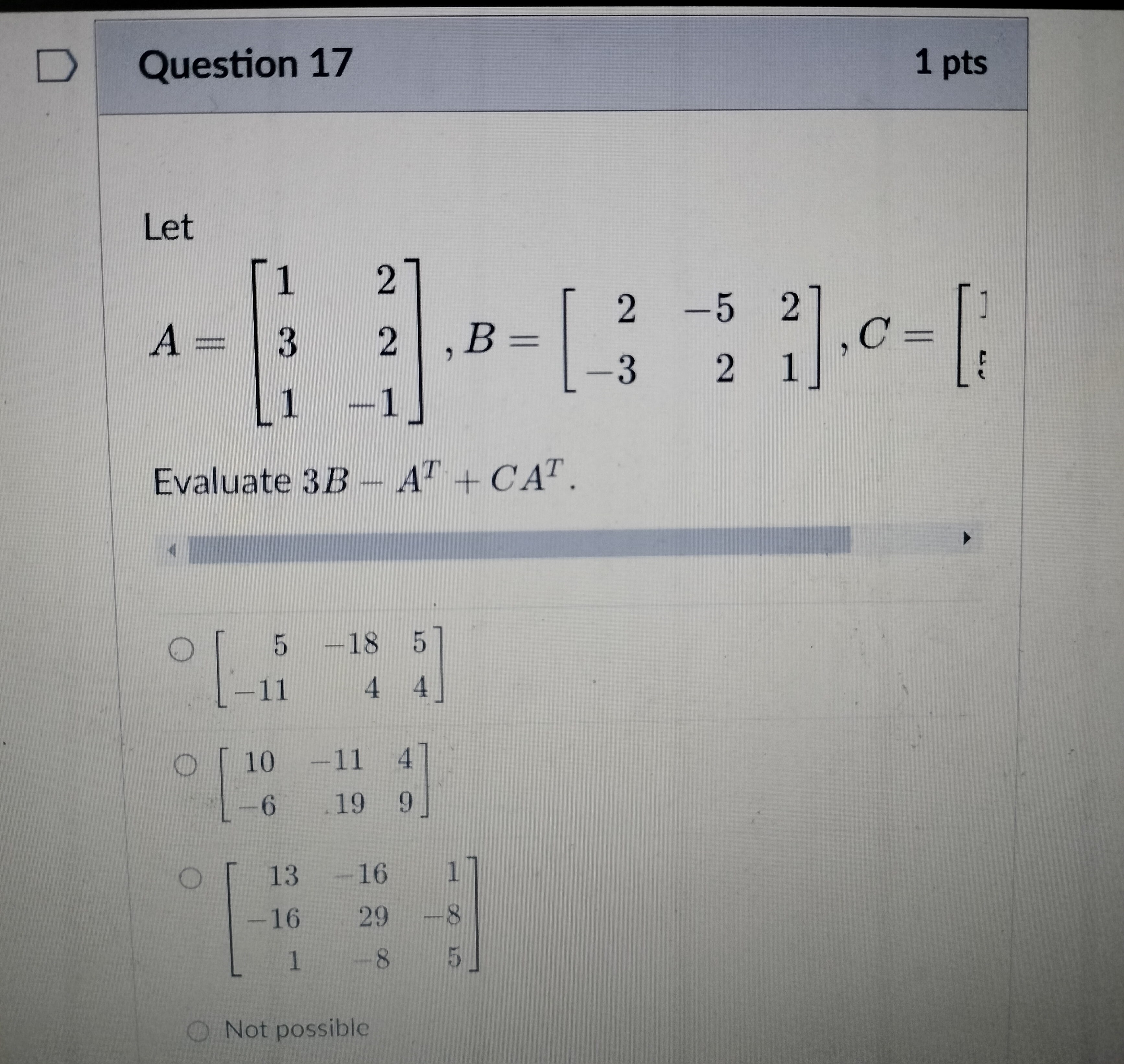 \fQuestion 16 1 pts Find the solution to the