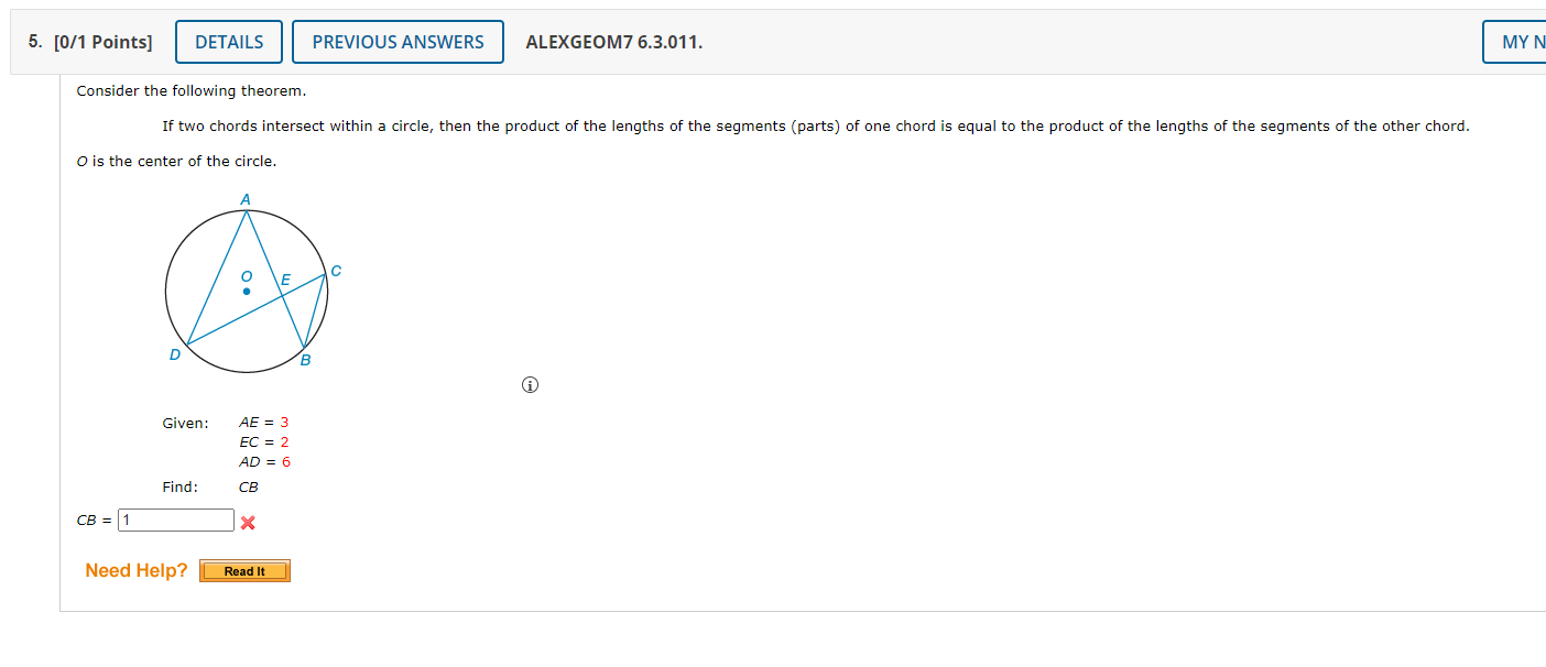 Consider the following figure. C Given: OO with