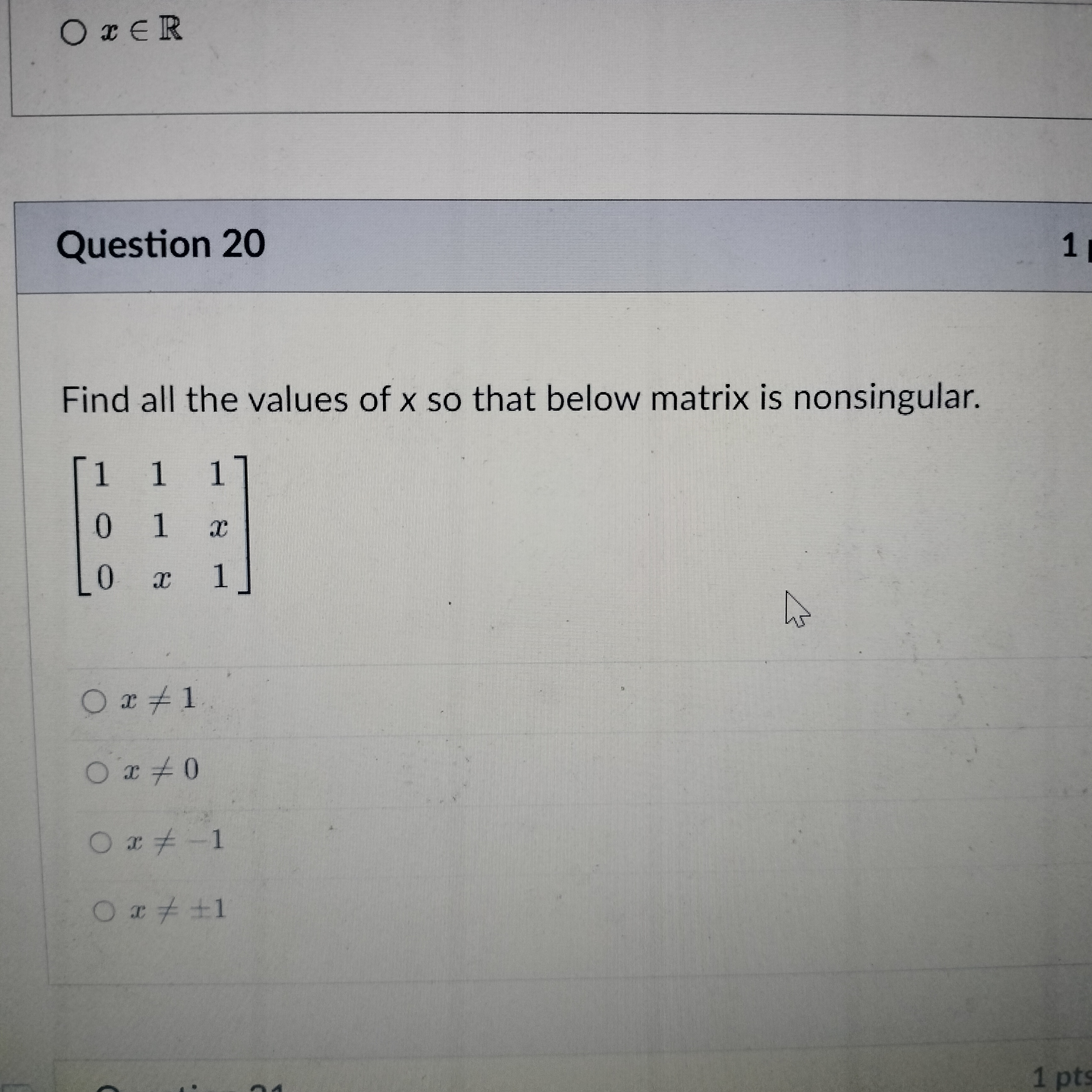 \fQuestion 16 1 pts Find the solution to the