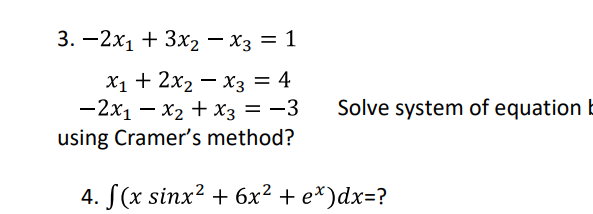 Please show all your work step by step 3. -2x1 +