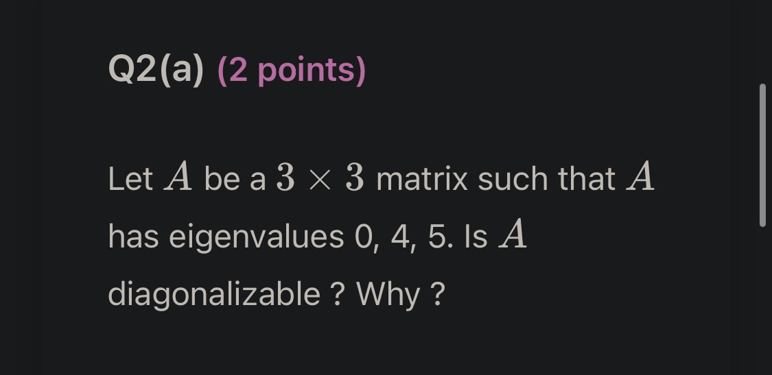 \f\fQ2(e) (2 points) Let B be a 3 x 3 matrix such