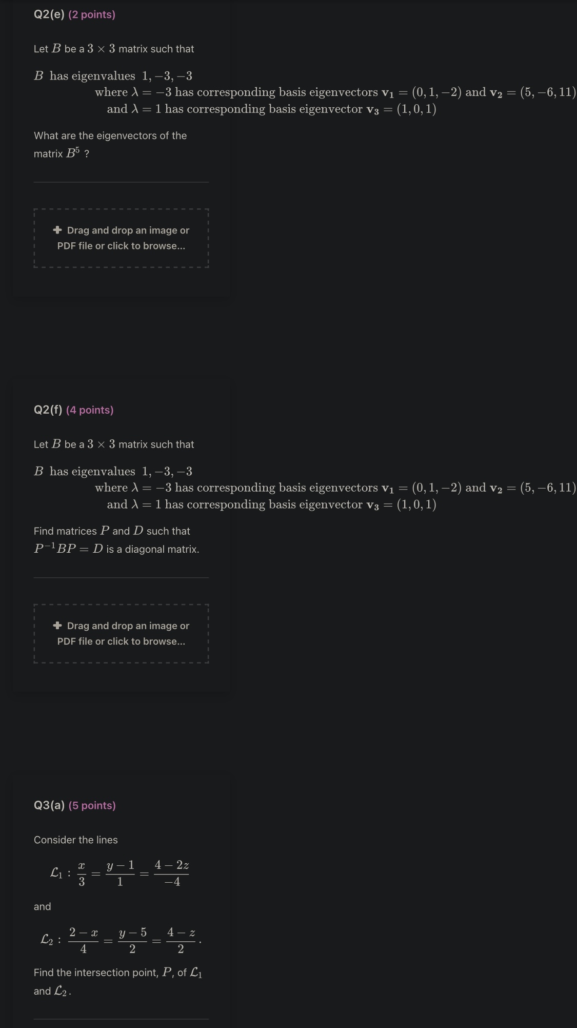 \f\fQ2(e) (2 points) Let B be a 3 x 3 matrix such