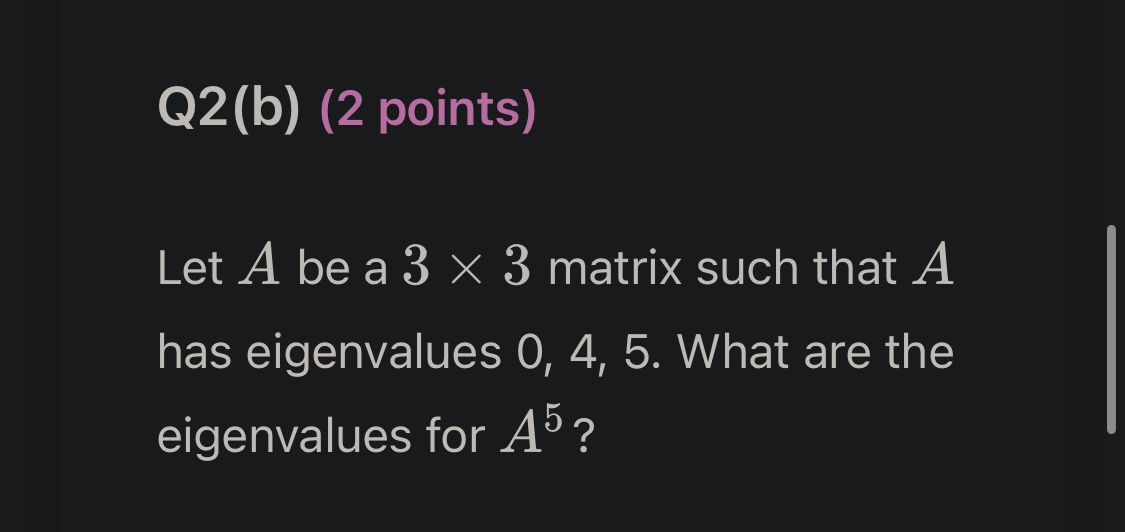 \f\fQ2(e) (2 points) Let B be a 3 x 3 matrix such
