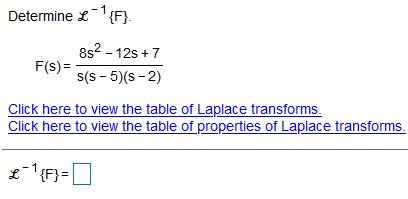 Determine { - 1 {F}. 852 - 125 + 7 F (5) = s(5 -