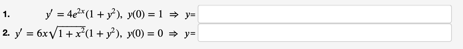 Questions are: Consider the first order separable