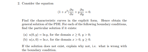 2. Consider the equation Ou (1 + x') du +y