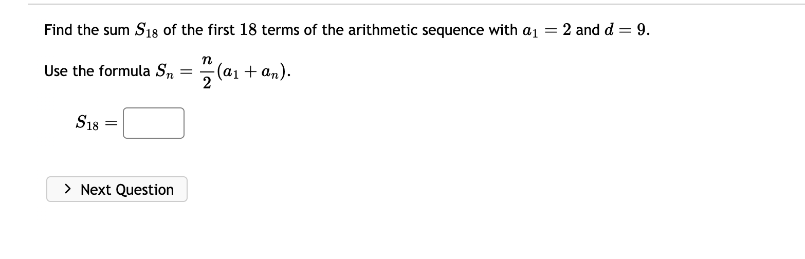 Find the sum S18 of the first 18 terms of the