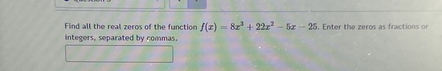 Find all the real zeros of the function f(x) = 81