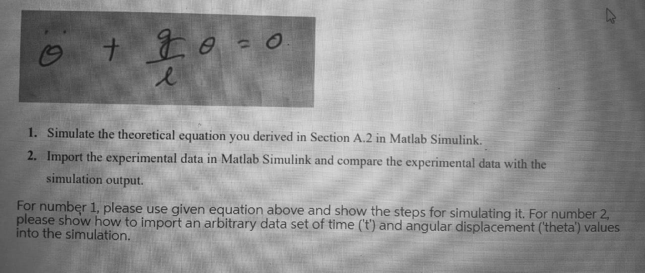 1. Simulate the theoretical equation you derived