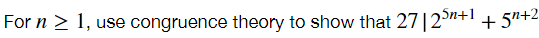 Prove the following: For n 2 1, use congruence