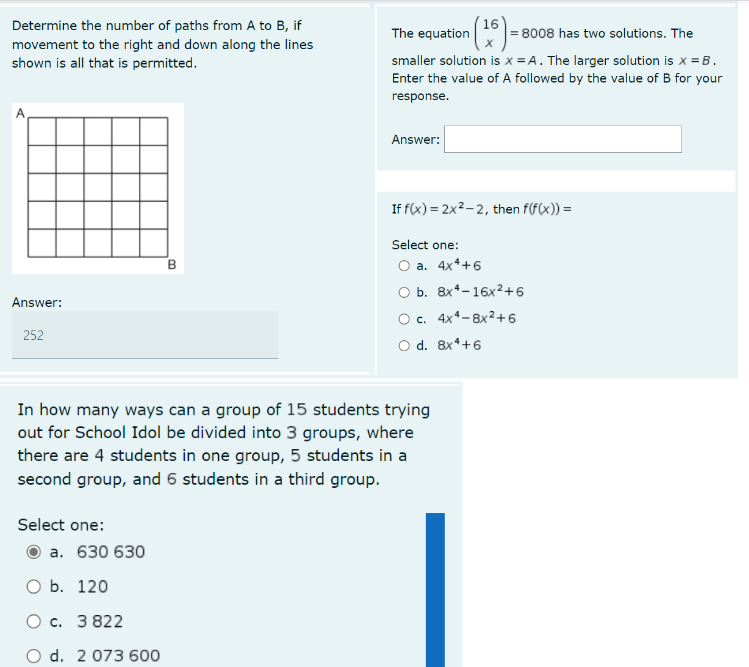 1. the expression (35x34x33x32)/(4x3x2x1) is
