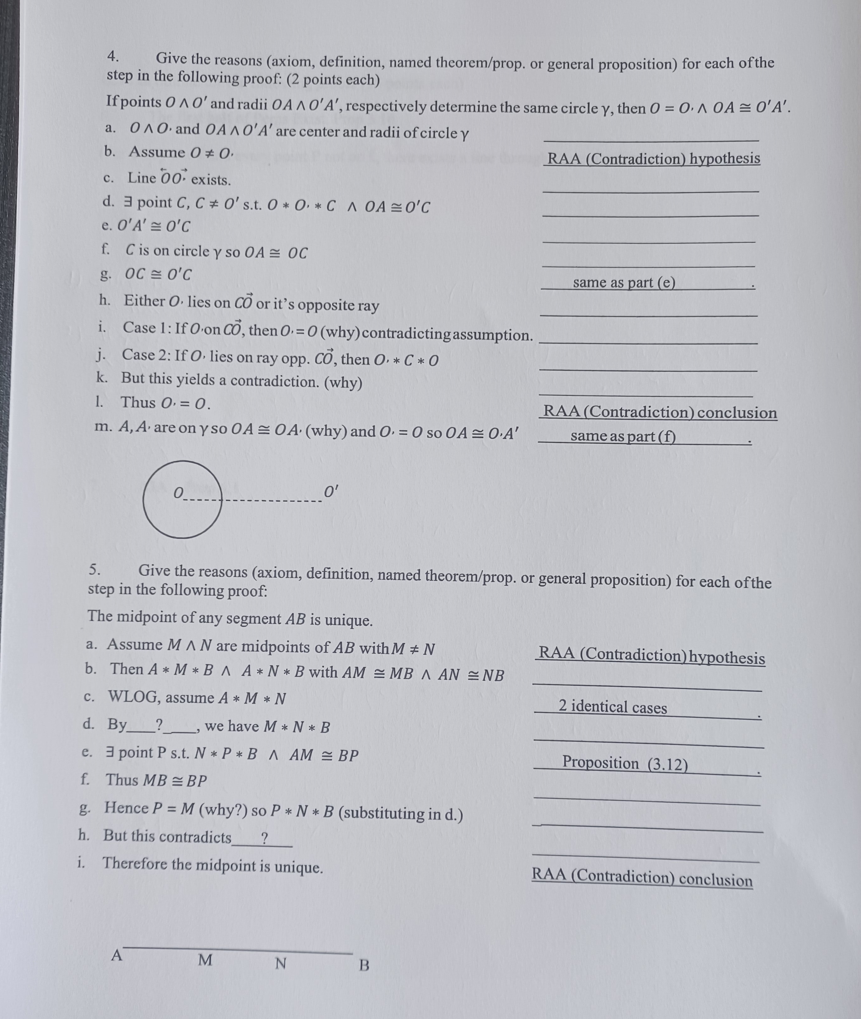 fundamentals of Geometry modern 4 . Give the