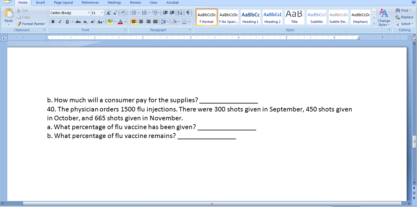 Home Insert Page Layout References Mailings