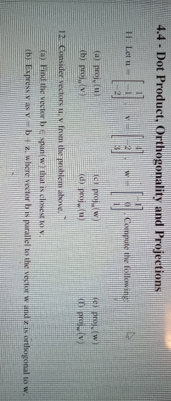 problem 12, a and b thank you 4.4 - Dot Product,